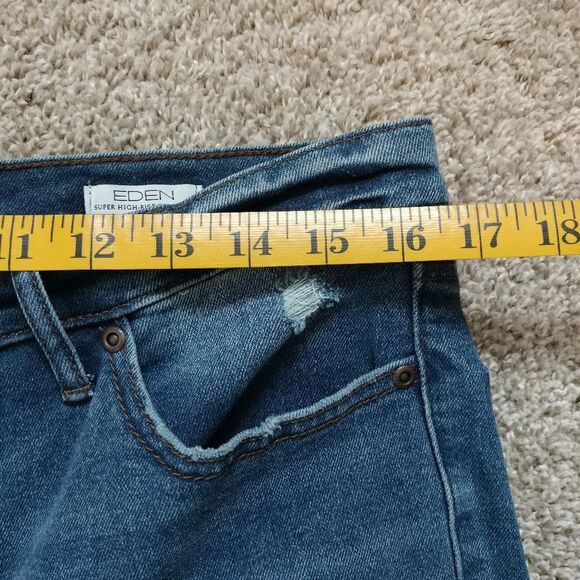 Sofia Jeans Eden Super High Rise Straight Raw Hem Jeans Sz 14 - Picture 6 of 9